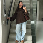 Pull à épaules dénudées ultra-doux en maille