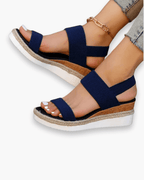 Sandales compensées femme été