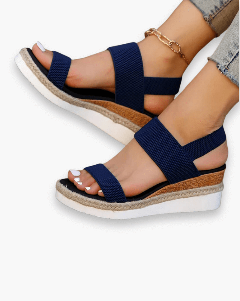 Sandales compensées femme été
