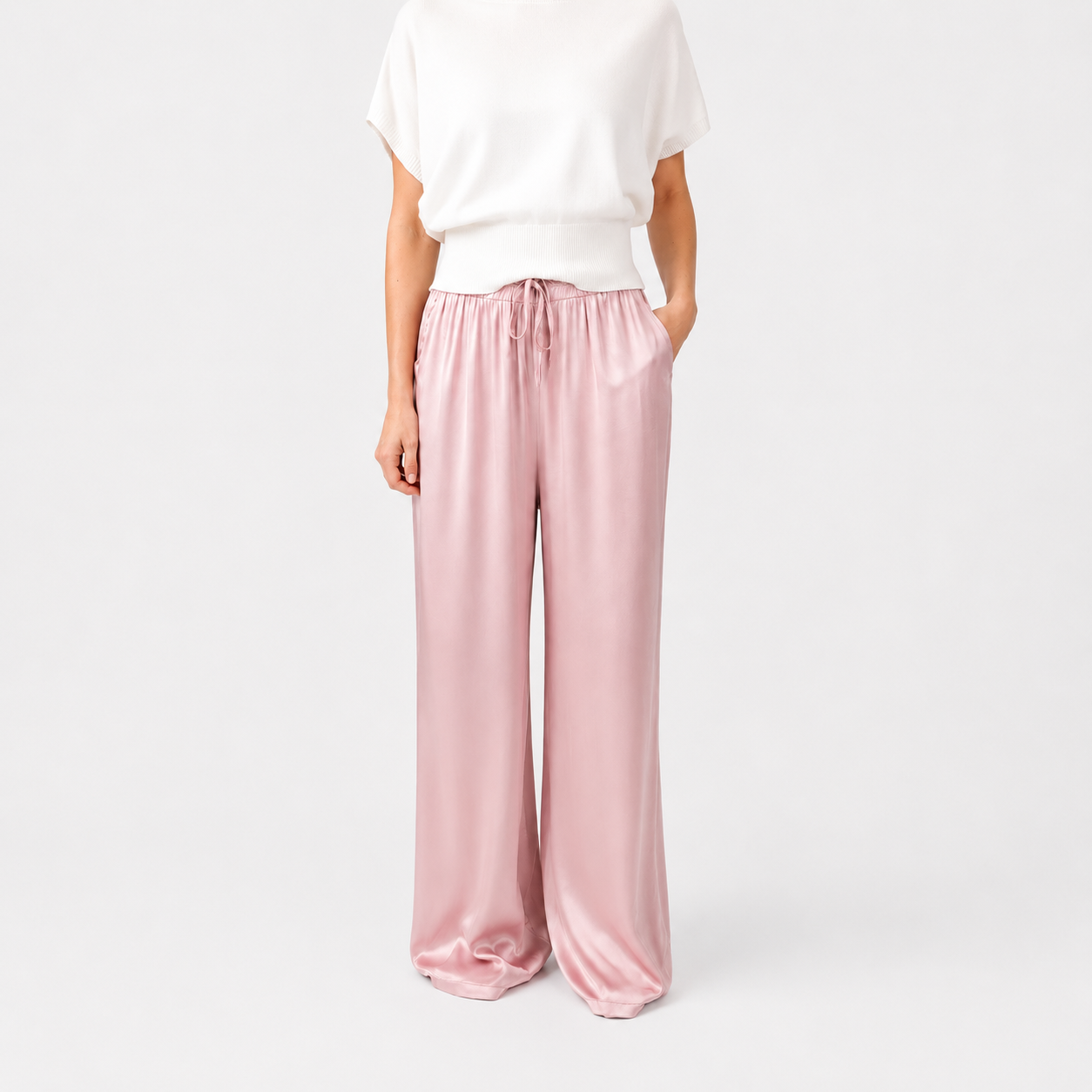 Pantalon en satin