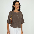 Cardigan en maille à manches courtes