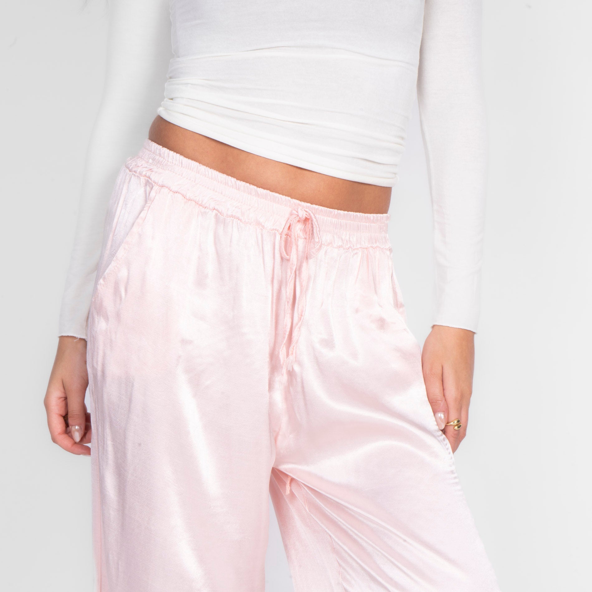 Pantalon en satin