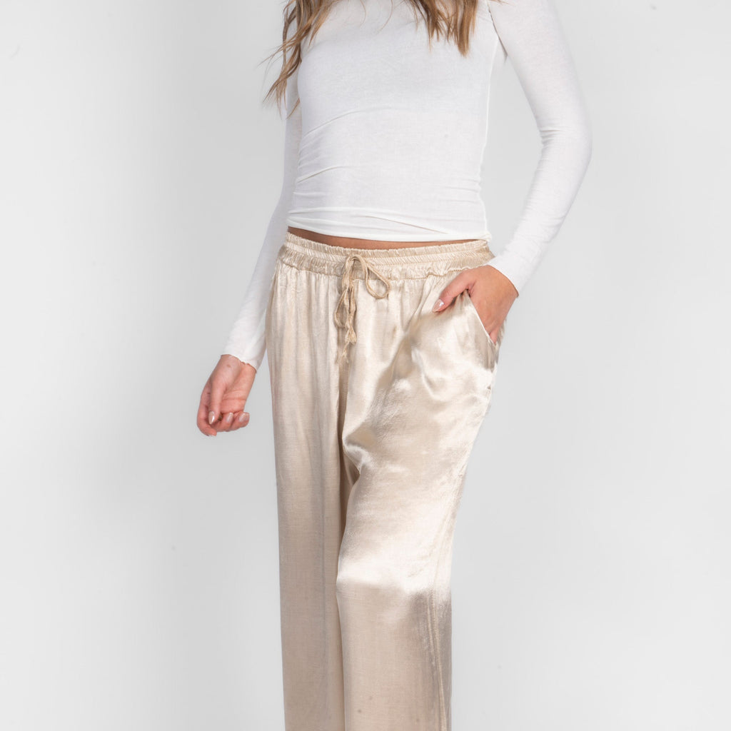 Pantalon en satin