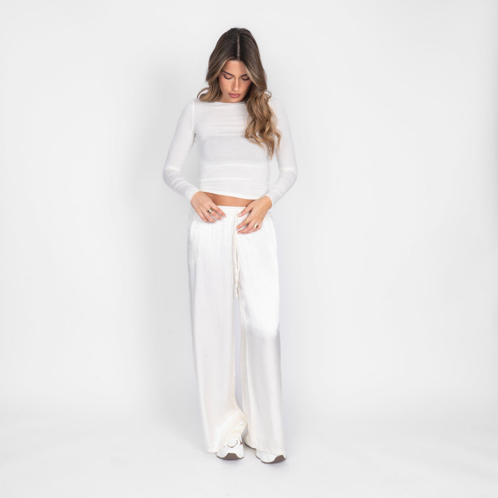 Pantalon en satin