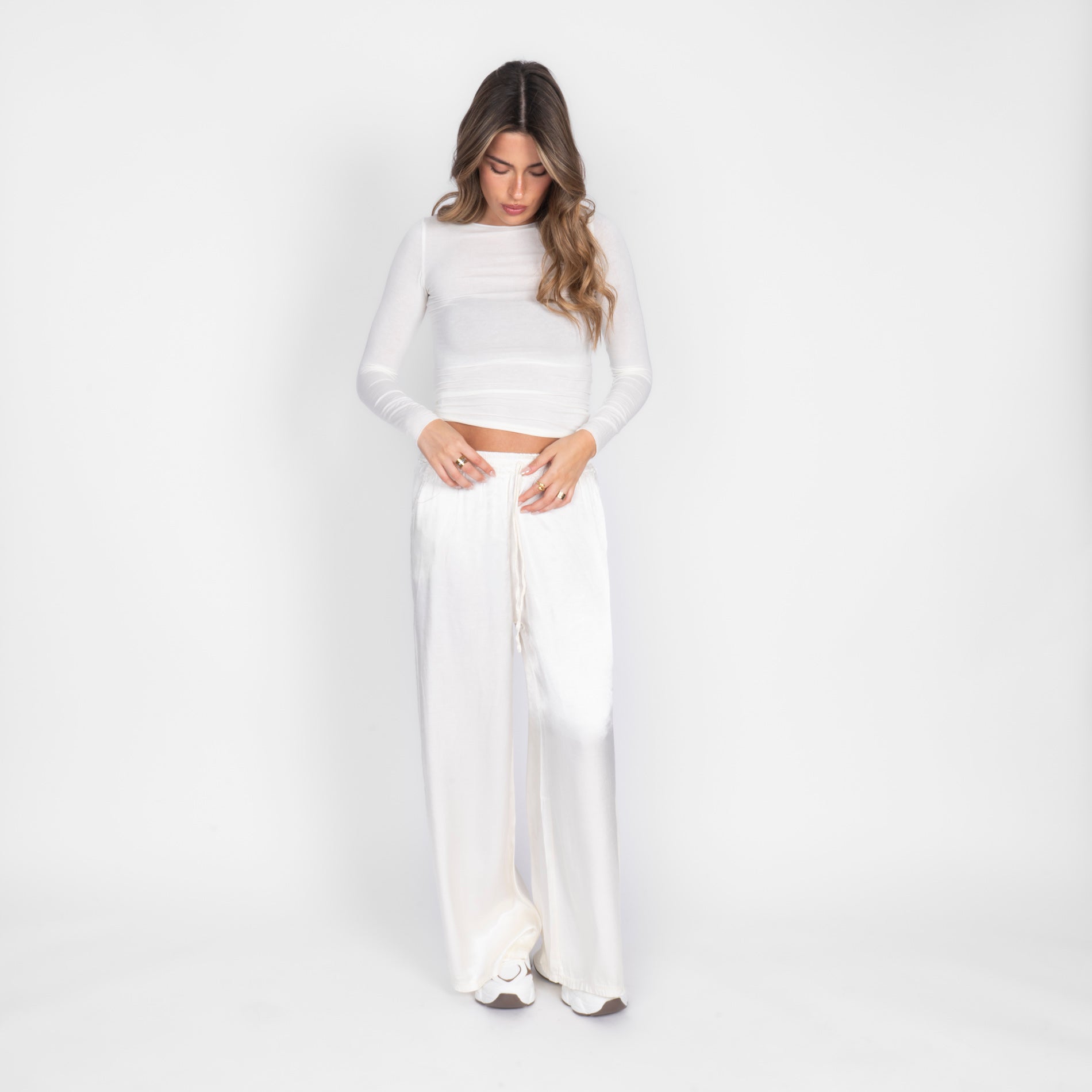 Pantalon en satin