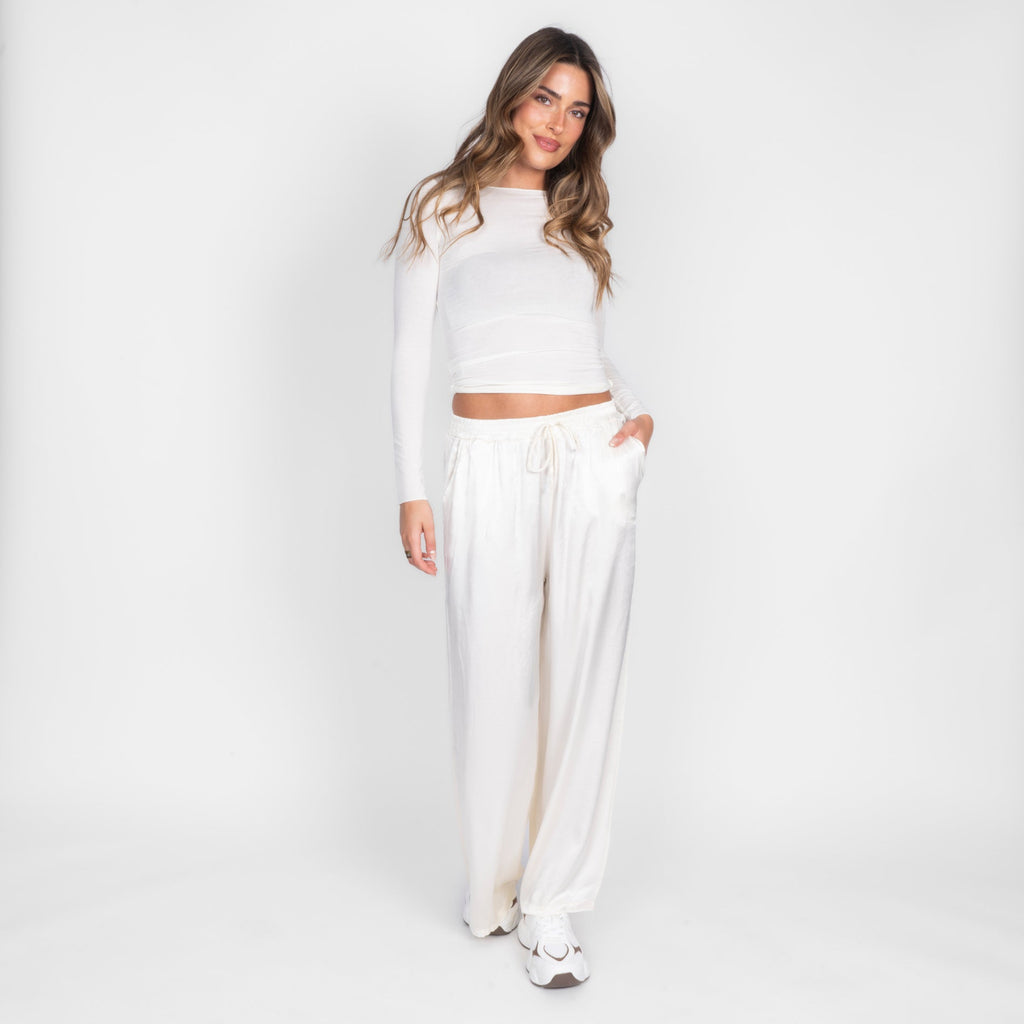 Pantalon en satin