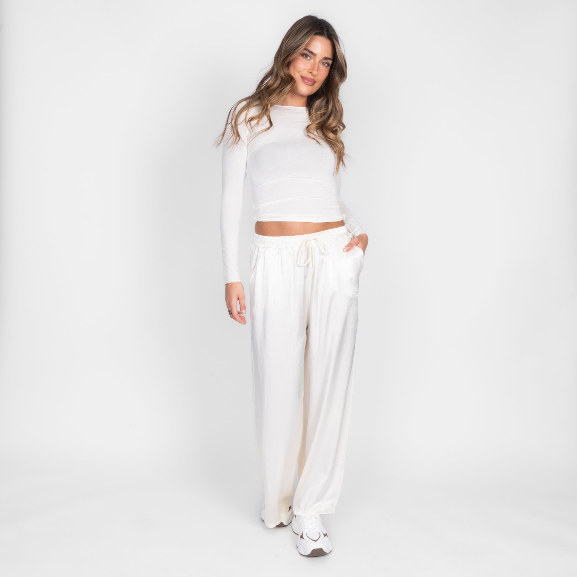 Pantalon en satin