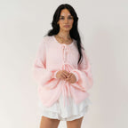 Cardigan oversize avec des nœuds