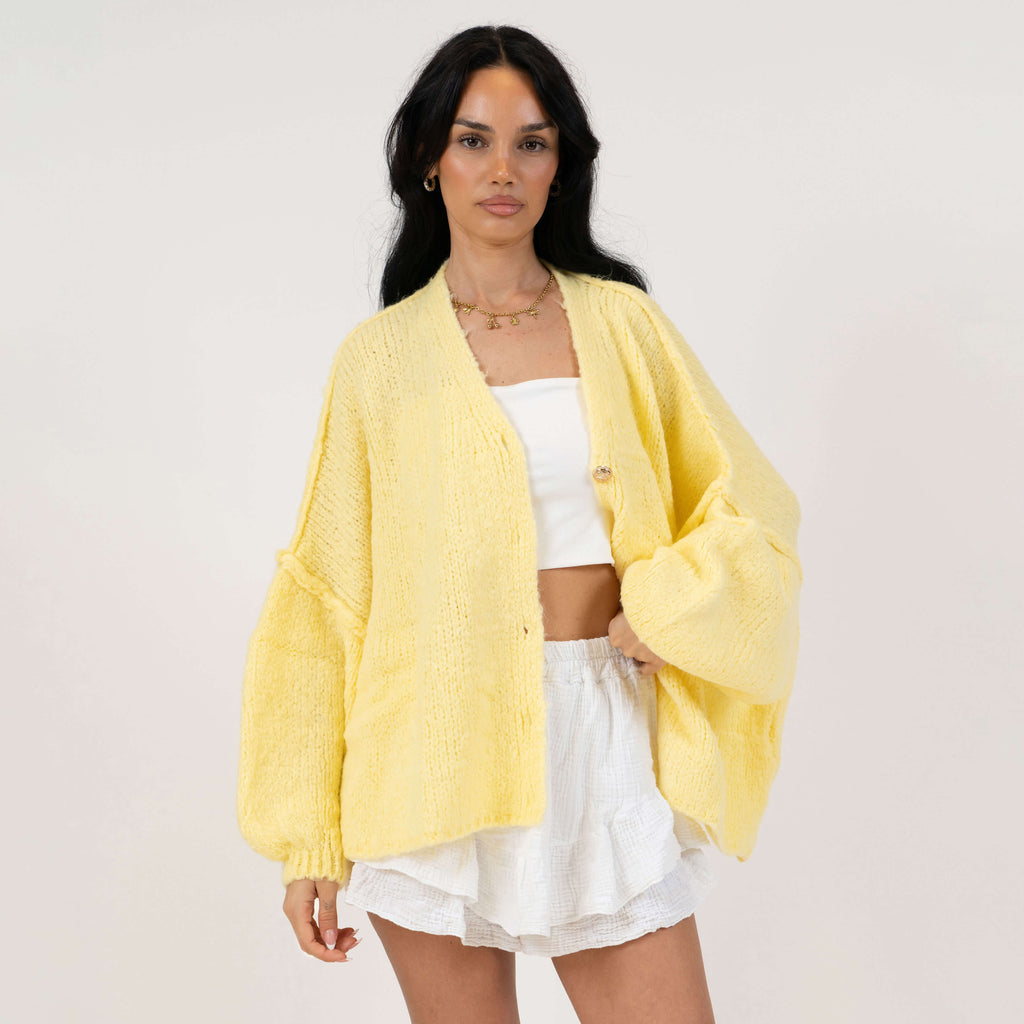 Cardigan oversize à col en V CozyGlam