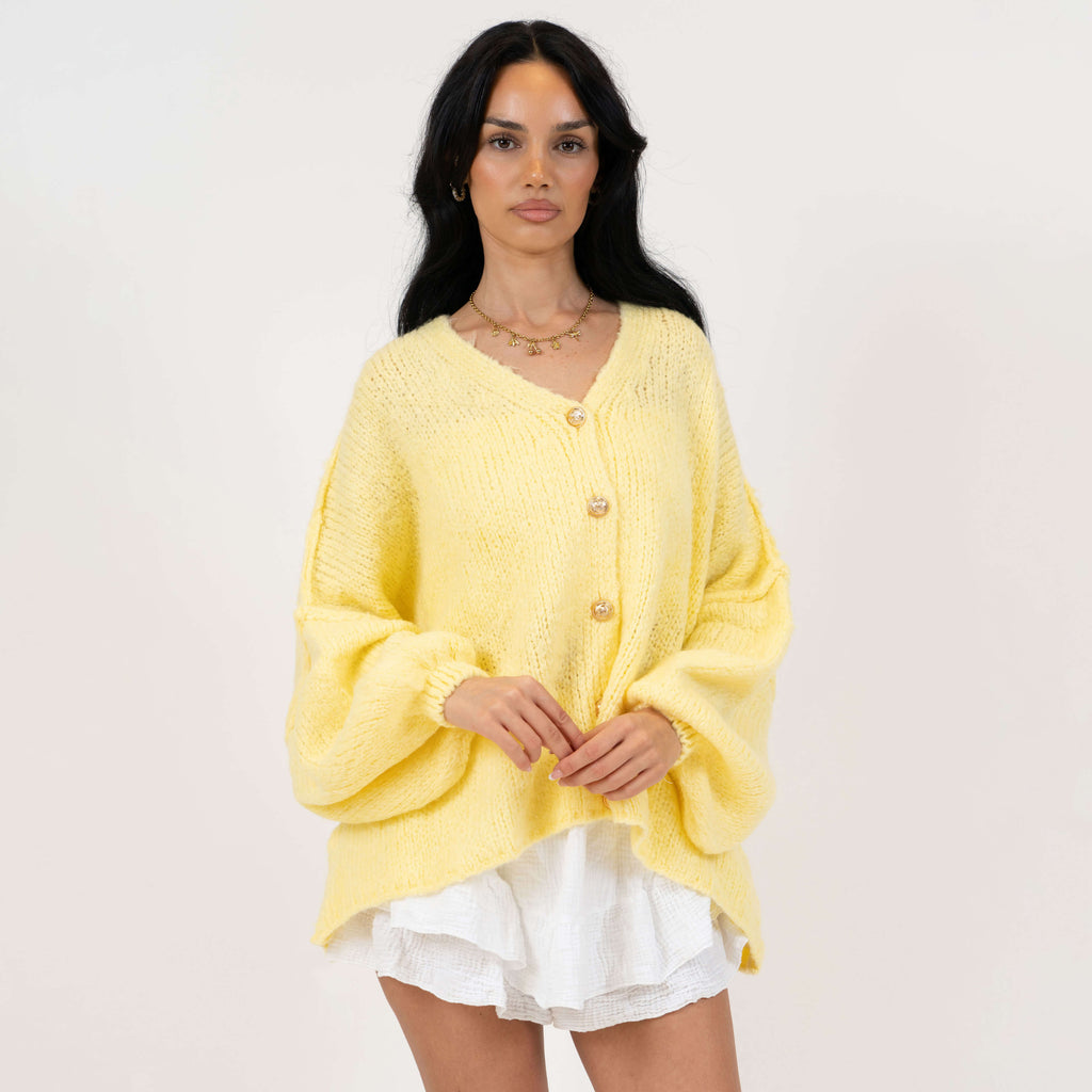 Cardigan oversize à col en V CozyGlam