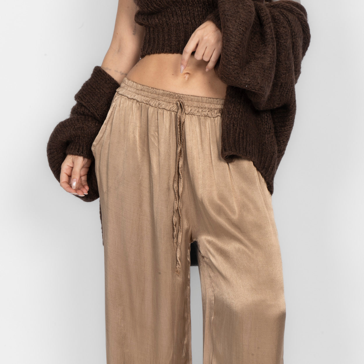 Pantalon en satin