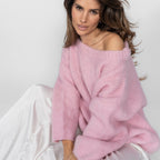 Pull à épaules dénudées ultra-doux en maille