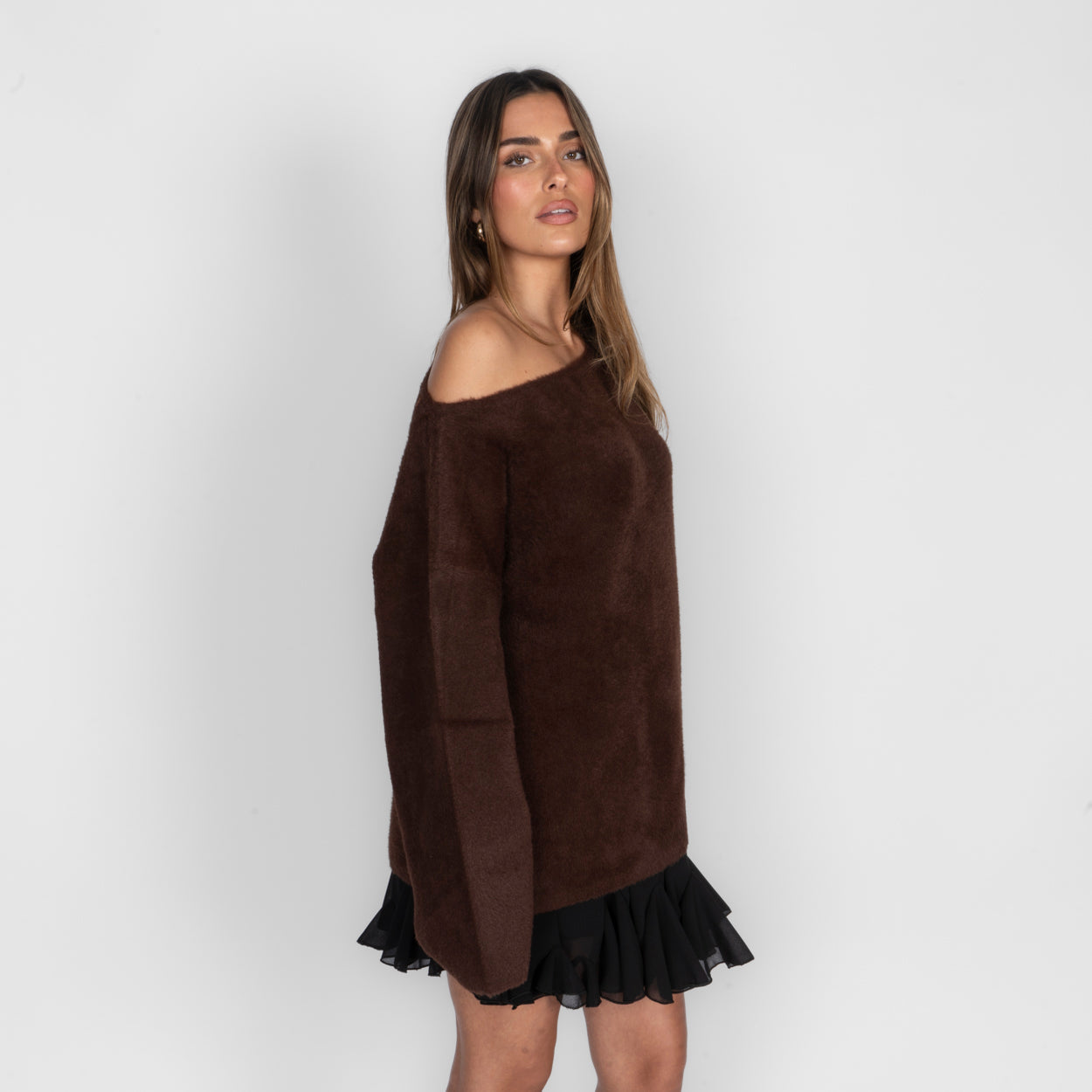 Pull ultra-doux à épaules dénudées pour tous les jours