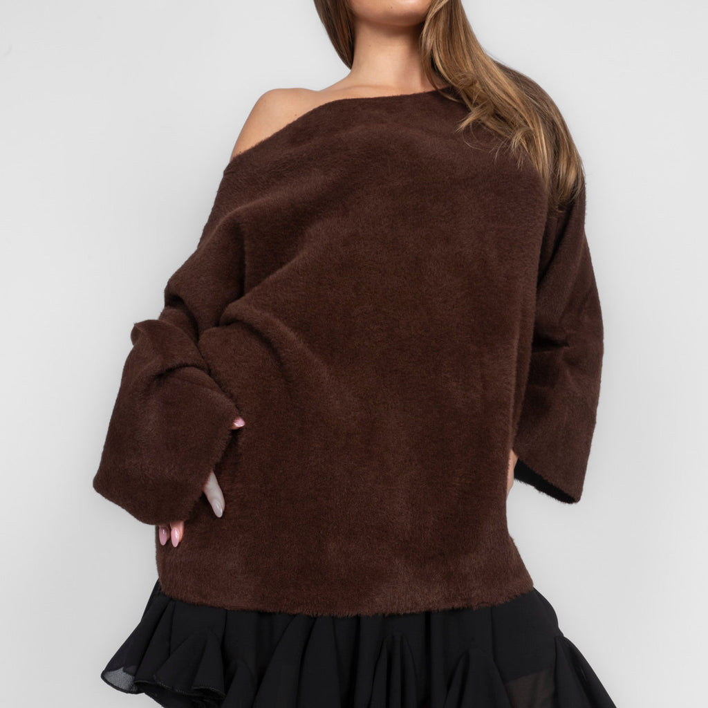 Pull ultra-doux à épaules dénudées pour tous les jours