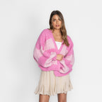 Cardigan oversize à rayures larges