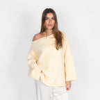 Pull ultra-doux à épaules dénudées pour tous les jours