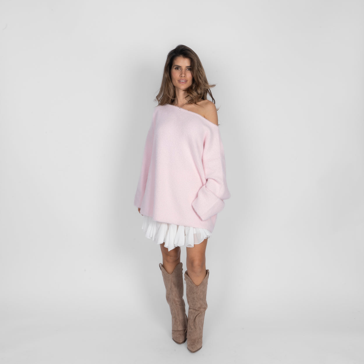 Pull ultra-doux à épaules dénudées pour tous les jours