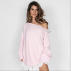 Pull ultra-doux à épaules dénudées pour tous les jours