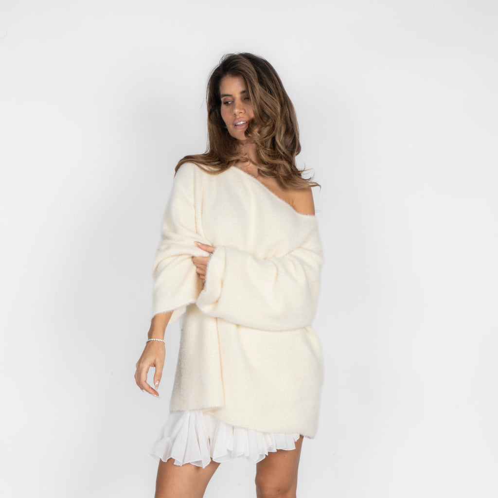 Pull ultra-doux à épaules dénudées pour tous les jours