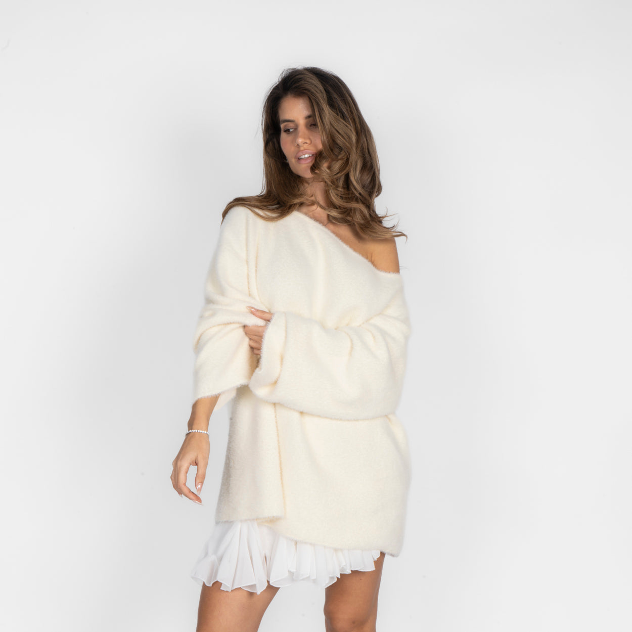 Pull ultra-doux à épaules dénudées pour tous les jours