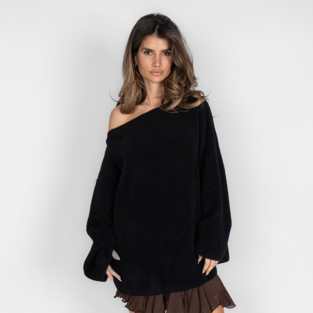 Pull ultra-doux à épaules dénudées pour tous les jours
