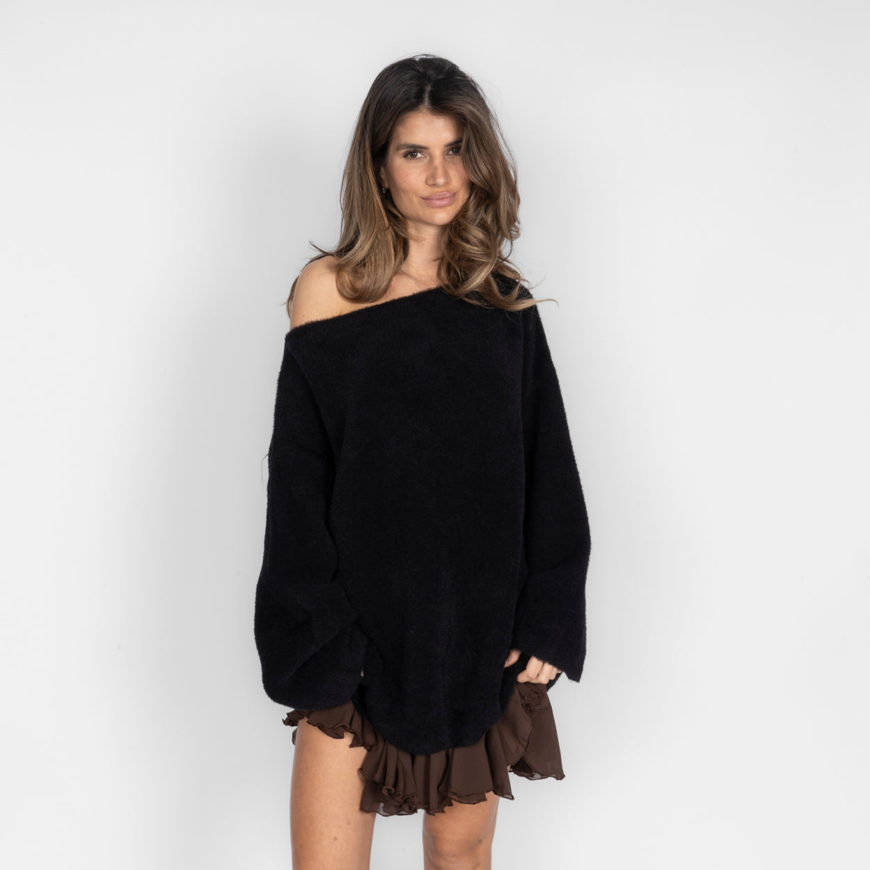 Pull ultra-doux à épaules dénudées pour tous les jours