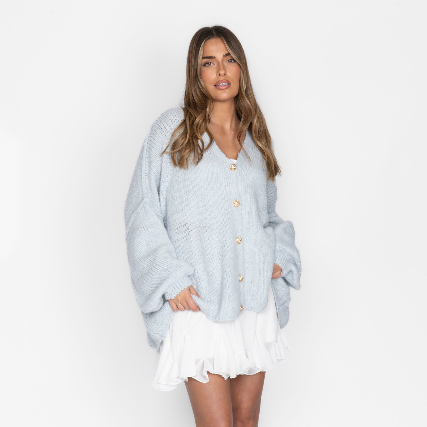 Cardigan oversize à col en V CozyGlam