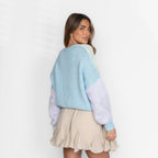 Cardigan oversize en velours pastel