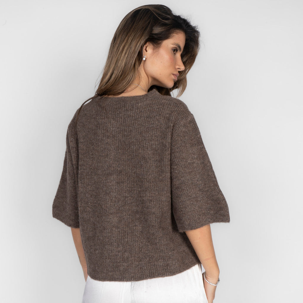 Cardigan en maille à manches courtes