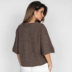 Cardigan en maille à manches courtes
