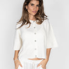 Cardigan en maille à manches courtes