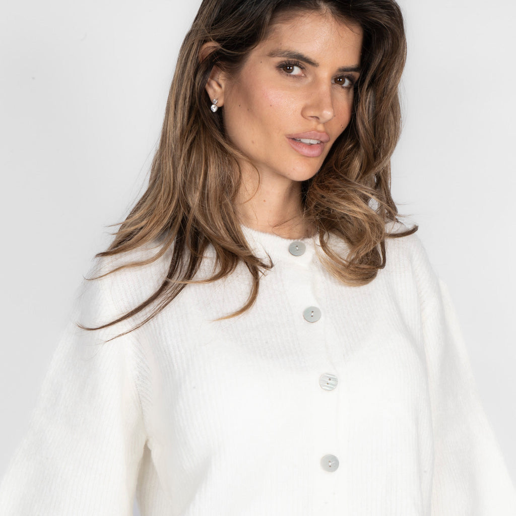Cardigan en maille à manches courtes