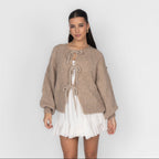 Cardigan oversize avec des nœuds