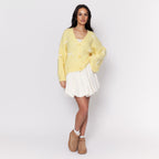Cardigan oversize à petits nœuds