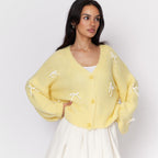 Cardigan oversize à petits nœuds