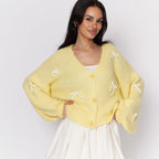 Cardigan oversize à petits nœuds