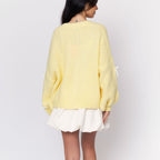 Cardigan oversize à petits nœuds