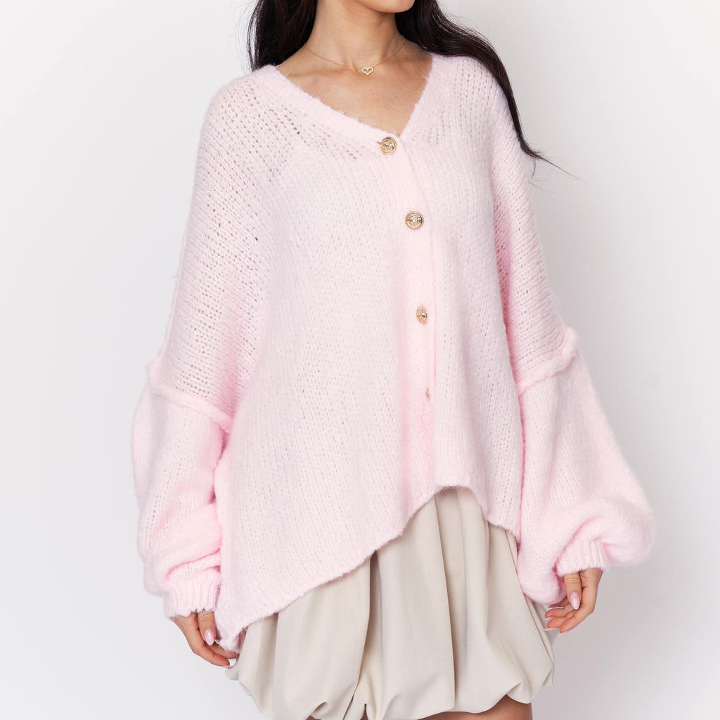 Cardigan oversize à col en V CozyGlam