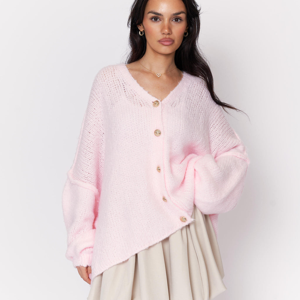 Cardigan oversize à col en V CozyGlam