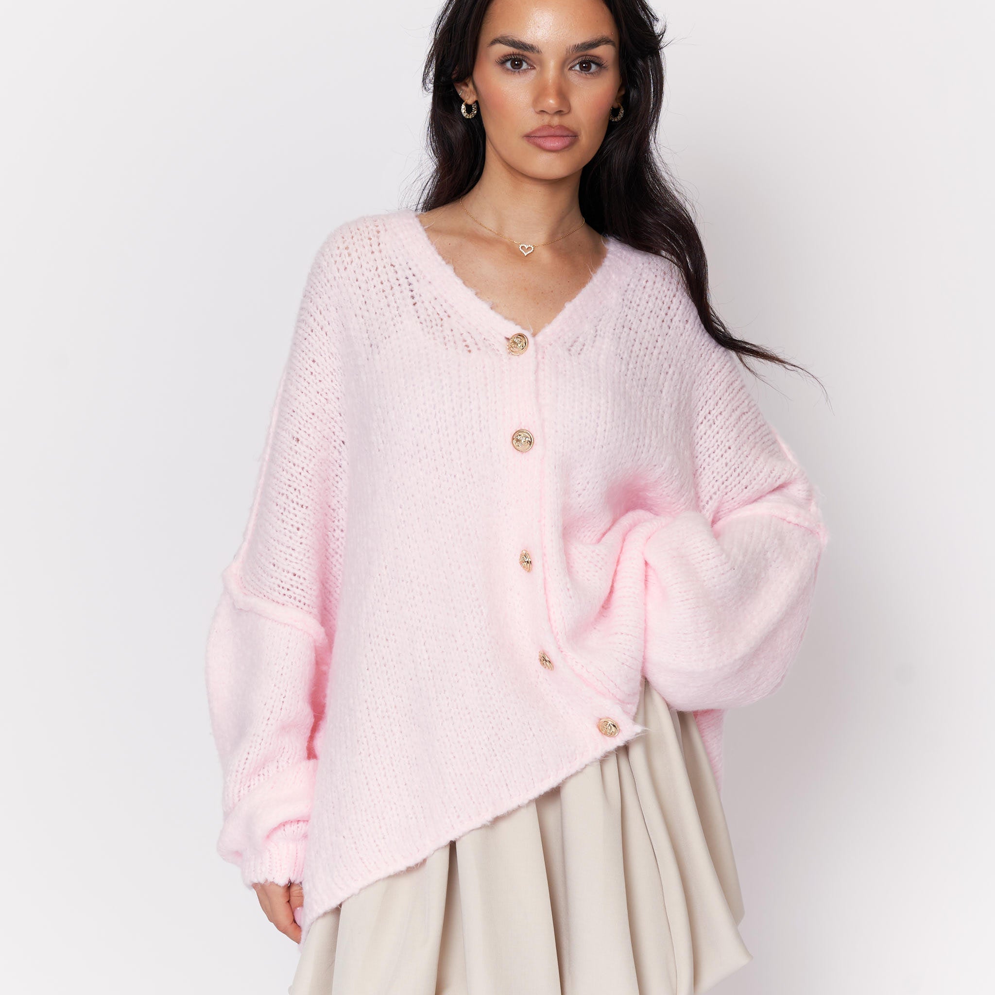 Cardigan oversize à col en V CozyGlam