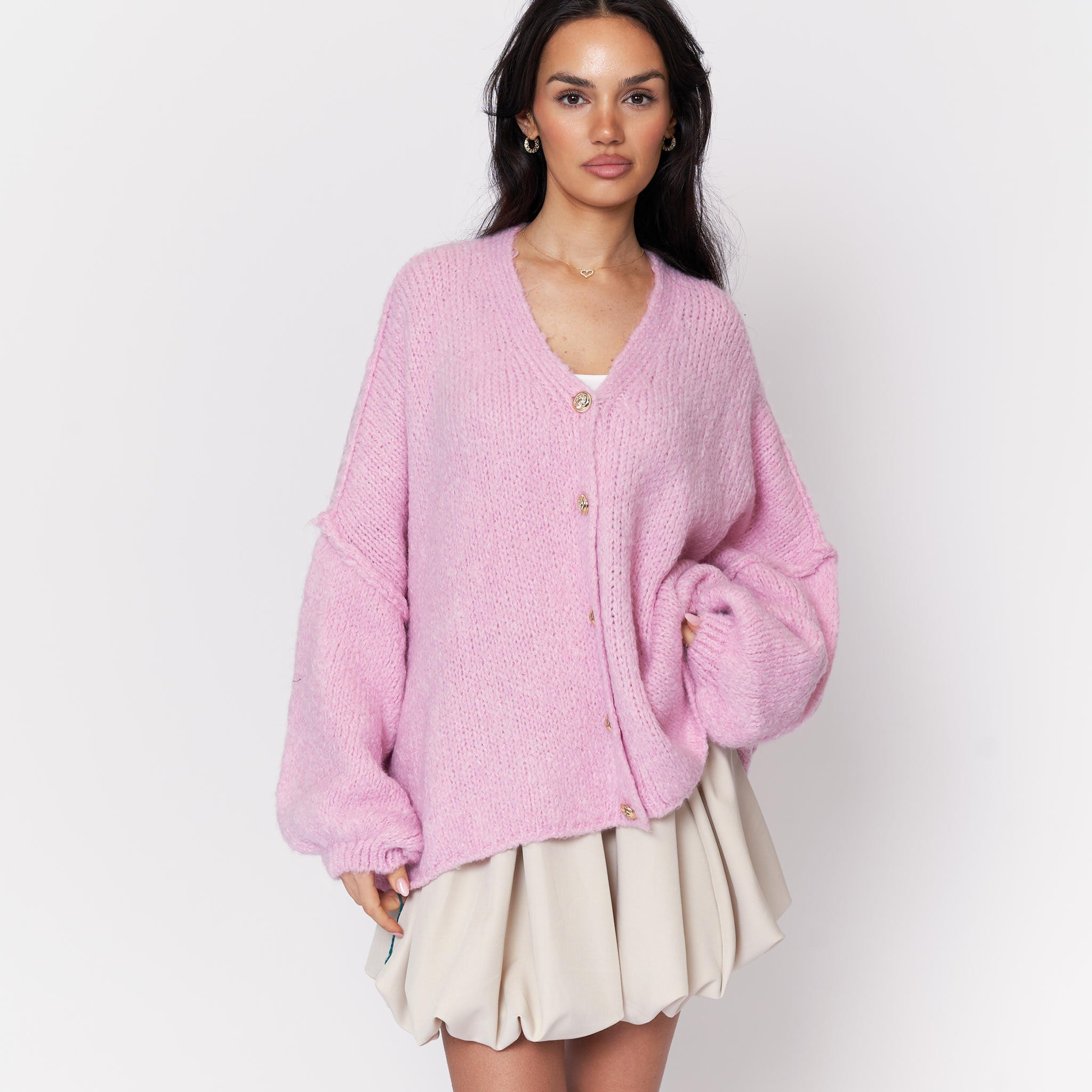 Cardigan oversize à col en V CozyGlam