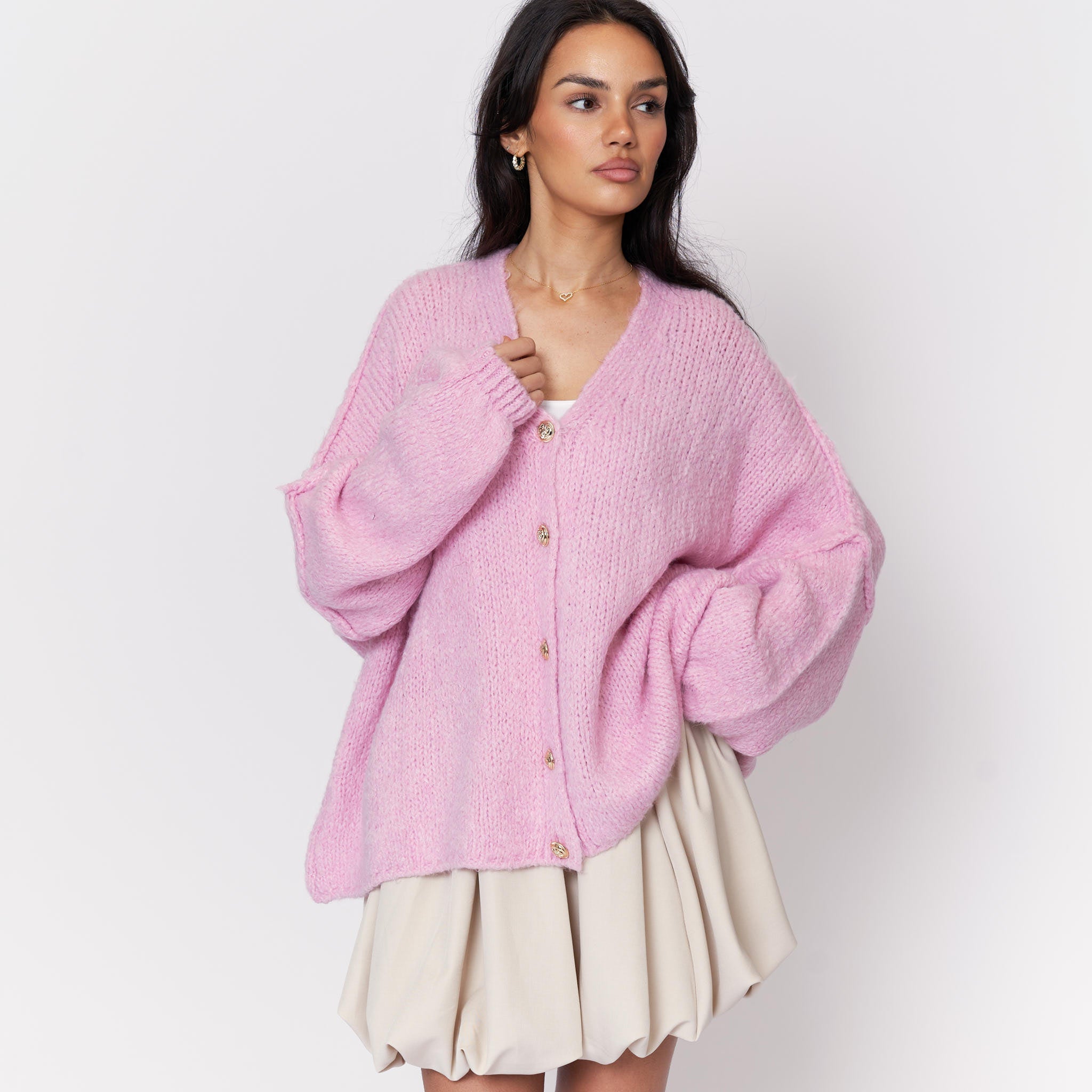 Cardigan oversize à col en V CozyGlam