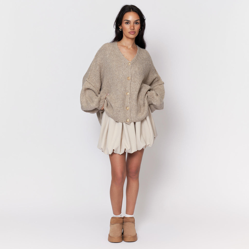 Cardigan oversize à col en V CozyGlam