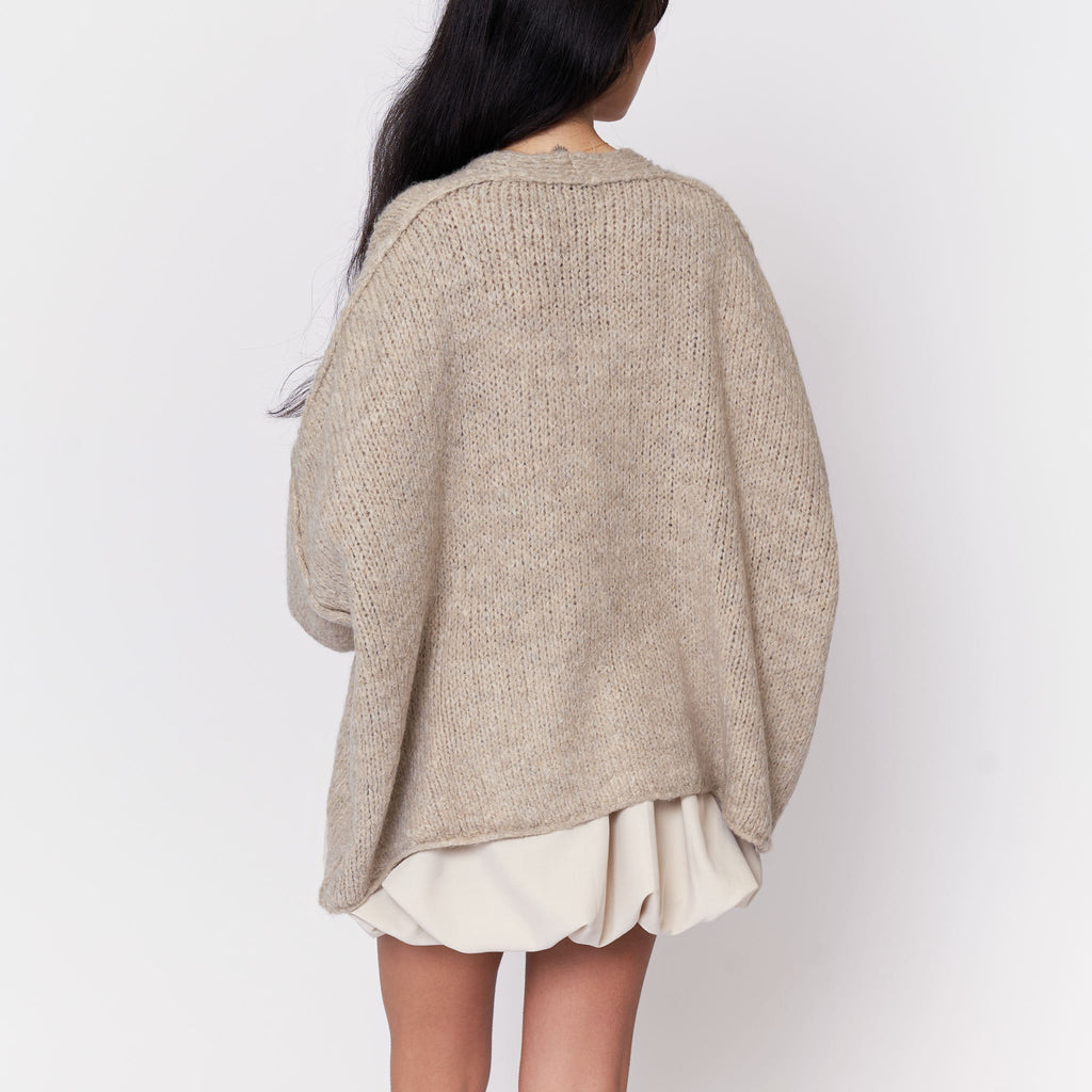 Cardigan oversize à col en V CozyGlam
