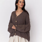 Cardigan oversize à col en V CozyGlam