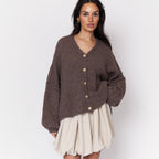 Cardigan oversize à col en V CozyGlam