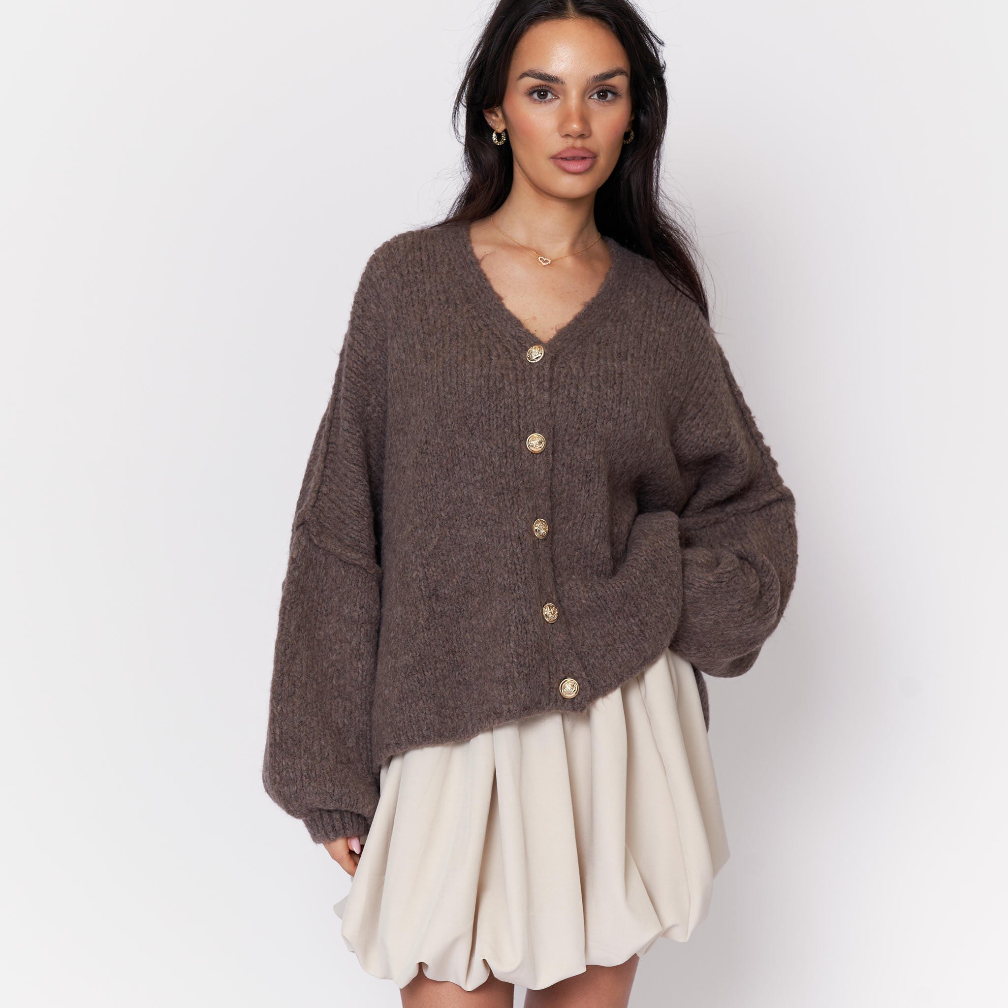 Cardigan oversize à col en V CozyGlam