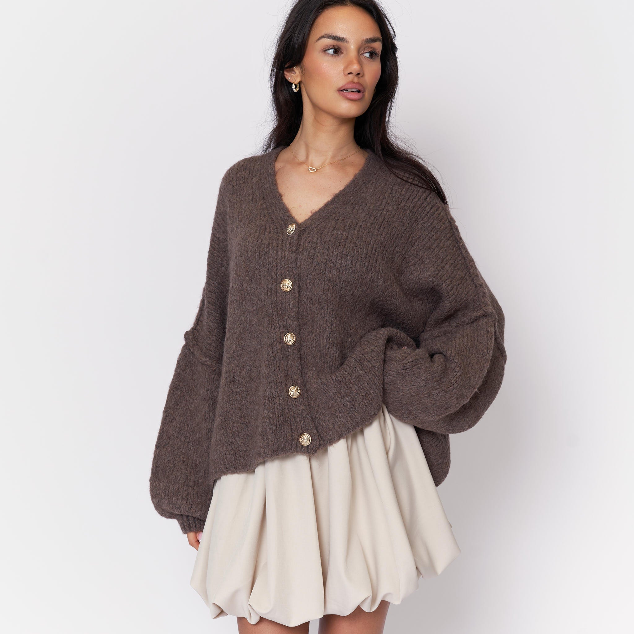 Cardigan oversize à col en V CozyGlam
