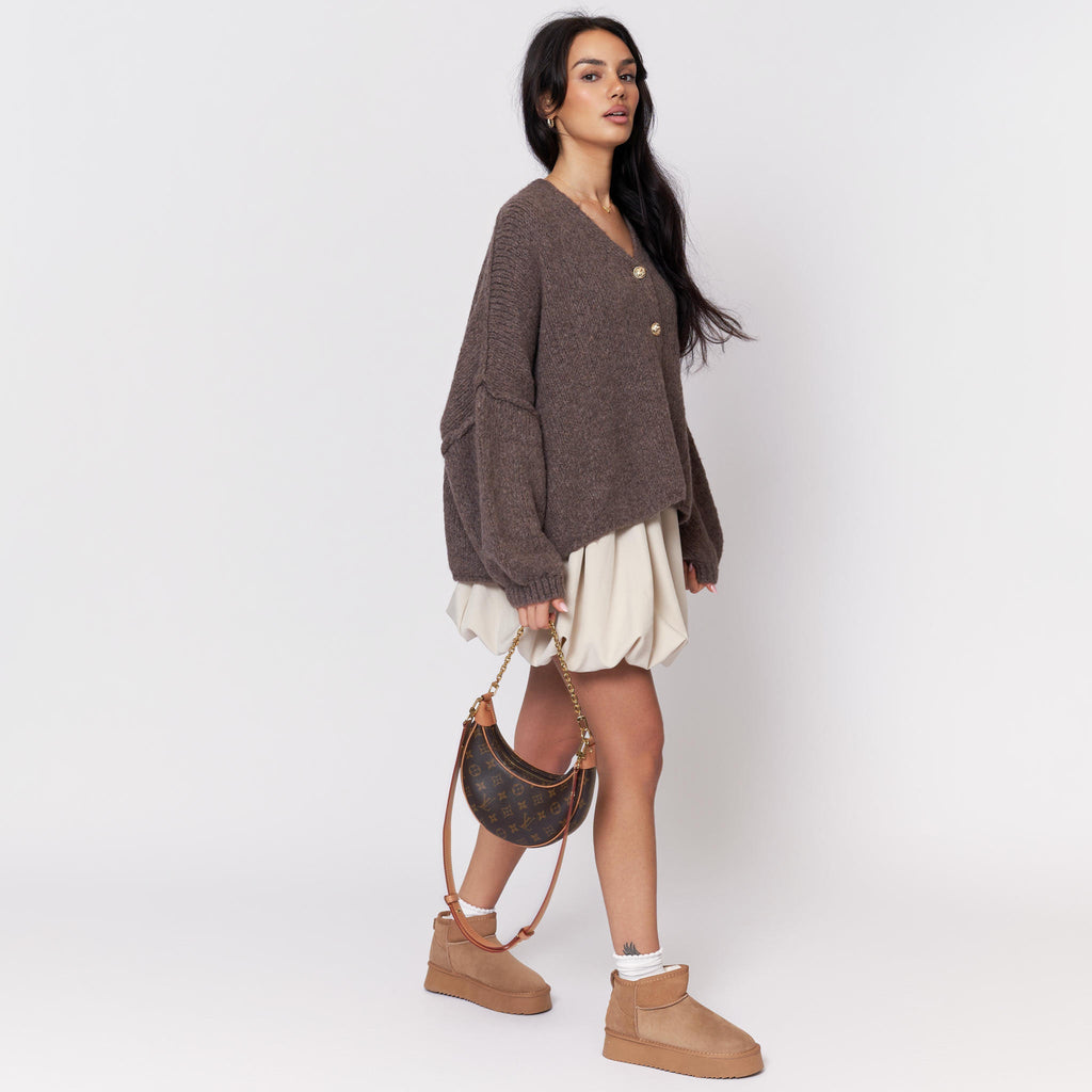 Cardigan oversize à col en V CozyGlam