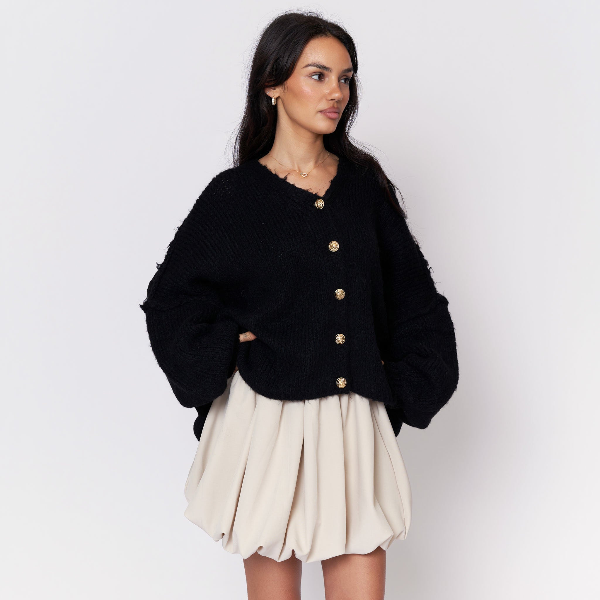 Cardigan oversize à col en V CozyGlam